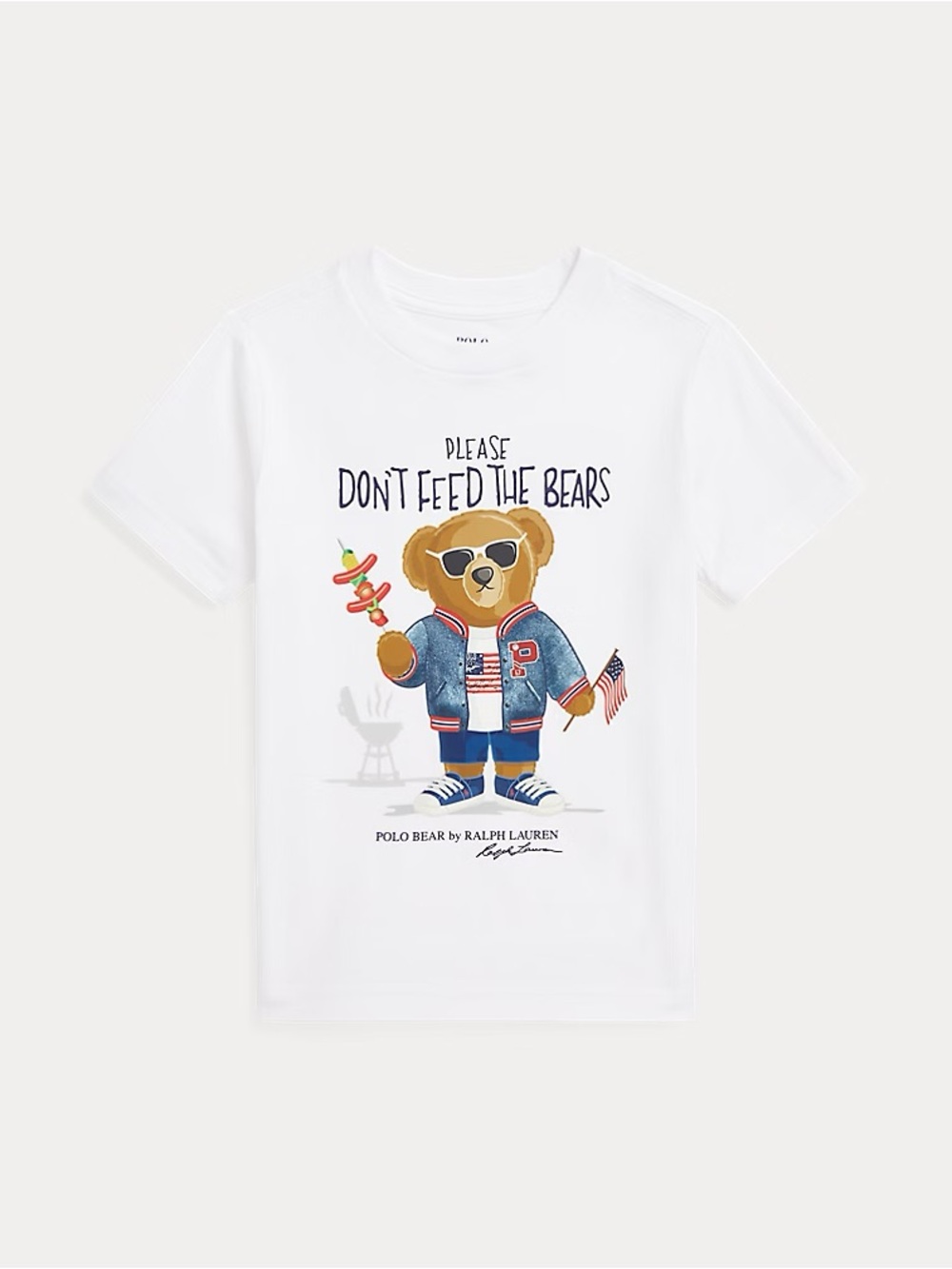 Ralph Lauren White Graphic Polo Bear Tee Please Don’t Feed The Bears Sold Out